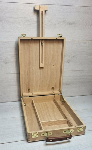 Wooden tabletop box - wooden, easel
