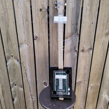 Three String Acoustic Electric Cigar Box Guitar