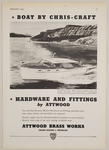 1945 print chris craft - print, chris-craft