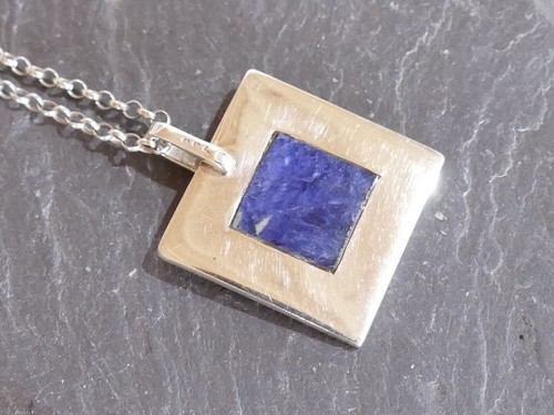 Vintage 935 silver lapis - silver,