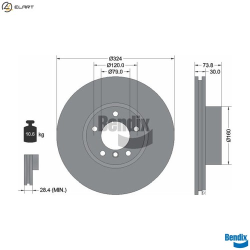 Brake disc bds1695hc for - brake,