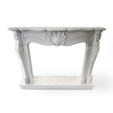 Fireplace Frame IN Marble Carrara Italian Classic Marble L.130cm