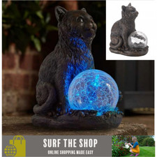 Mystic Mog Light Up Garden Ornament Solar Powered Gazing Ball Multicoloured LED