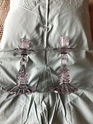 Pair vintage lead crystal - vintage,