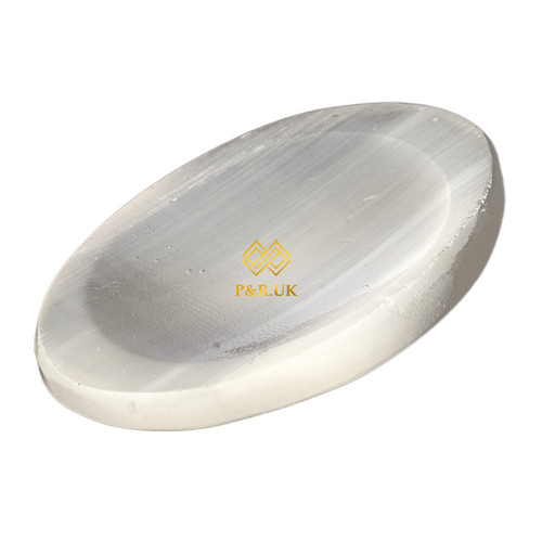 Selenite worry stone - selenite, –