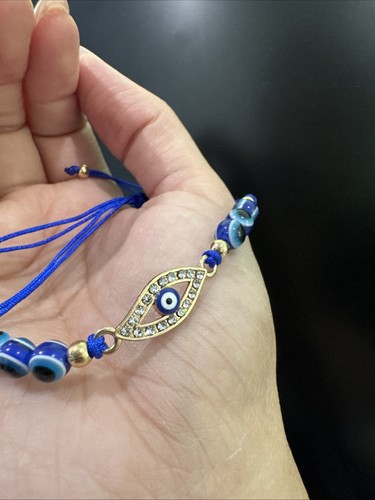 Evil eye adjustable bracelet - evil,