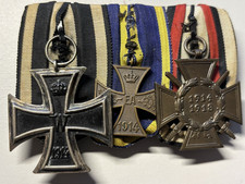 WWI German Iron Cross, Brunswick War Merit Medal & Hindenburg Cross with Swords
