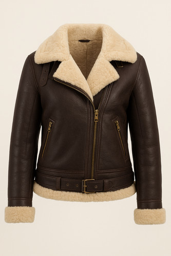 Women brown sheepskin - b3,