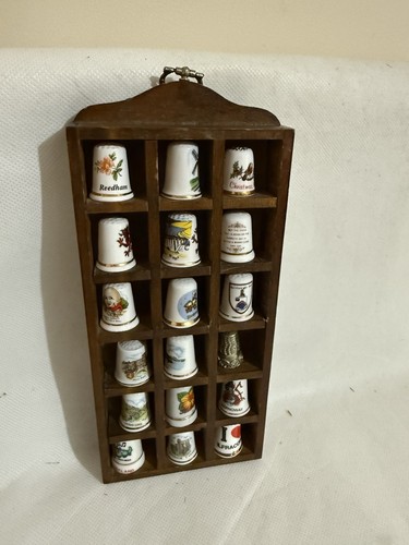 Thimble display case - display, wooden