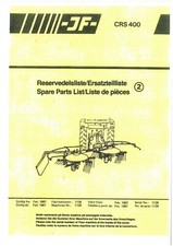 JF Tedder Rake CRS400 Parts Manual CRS 400
