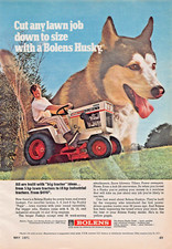 Bolens Lawn Mower Garden Tractor Snow Blower Tiller Plow Vtg Magazine Print Ad