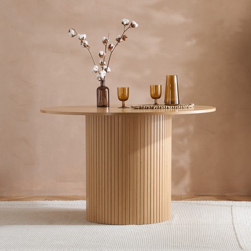 Axel round fluted dining - fluted, table