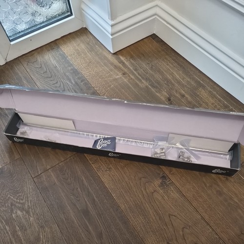 Nickel stair rod with brass - nickel,