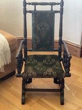 Child’s Antique Oak Rocking Chair Vintage