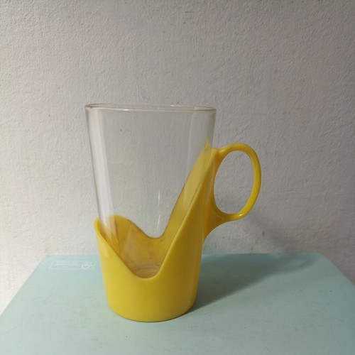Vintage yellow arcoroc drink - vintage,