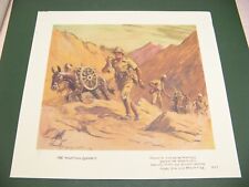 LIMITED EDITION LARGE SNAFFLES PRINT MOUNTAIN GUNNER BLINDSTAMPED.NEW MILITARY