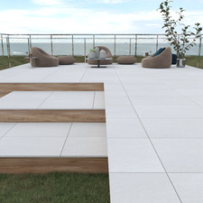 Porcelain paving Pearl/white