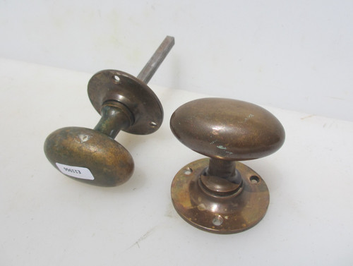 Victorian brass door knobs - door,