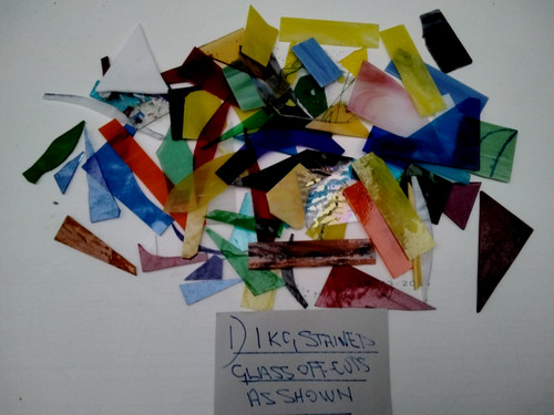 Stained glass offcuts - stained,