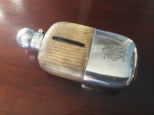 A RARE ANTIQUE W.BARRETT & Sons OXFORD St. GENTLEMANS HIP FLASK, EARLY 1900’s.