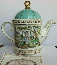 Collector’s Registered Design English James Sadler “Shooting” ironstone Teapot