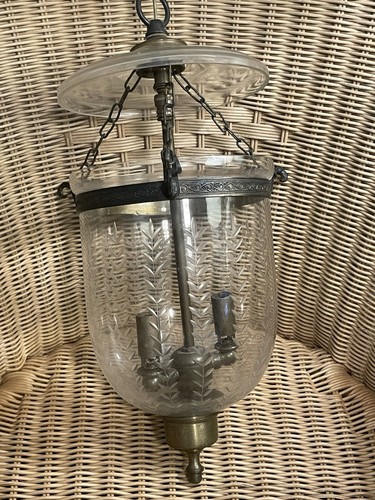 Vintage hand blown - blown,, etched