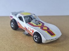 hot wheels 1977 corvette fever stingray gasser white loose used condition