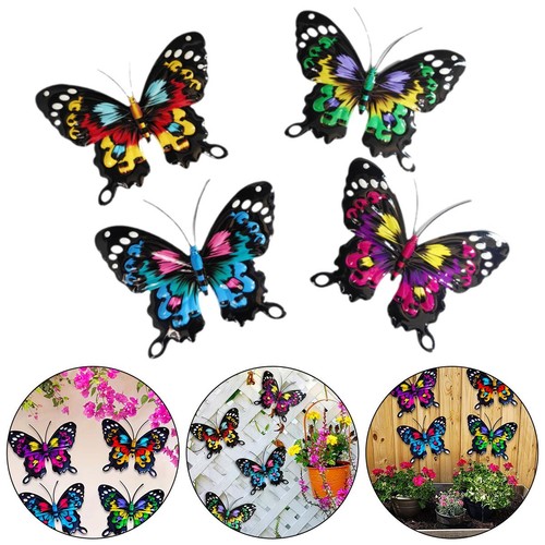 Ornament metal butterfly - 4x,