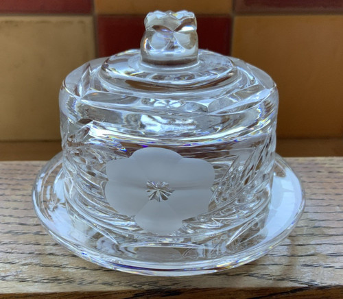 Vintage etched tutbury crystal - etched,