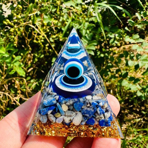 Pyramid ornament amethyst - ornament,