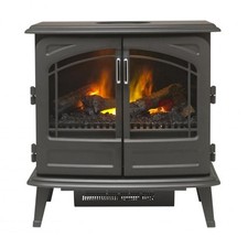 Dimplex Electric Stove Fortrose Opti myst 2kW Remote Control FOR20 Matt Black 