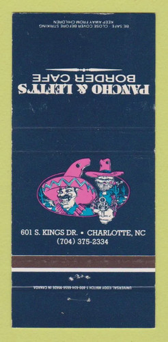 Matchbook cover pancho - matchbook,