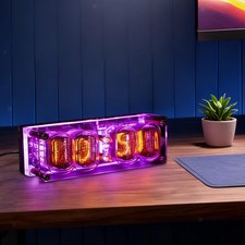 Nixie Tube Clock Retro Glow