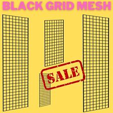 NEW HEAVY DUTY GRID MESH BLACK DISPLAY PANEL RETAIL SHOP DISPLAY 5 SIZES