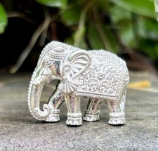 999 Silver Hindu Religious Solid Elephant Hathi Idol Statue 60.6 gm, rahu remedy