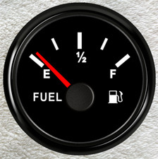 Auto Fuel Level Gauge 0-90 ohms 12V/24V Oil Tank Level 52mm Universal Car Marine