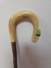 Genuine shepherds crook acorn & scroll rams horn 55Inch