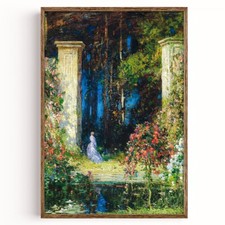 Vintage Garden Painting Poster