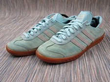 Adidas Trainers Mens UK 11 Hamburg Tactile Green Suede Leather EUR 46 Originals