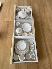 Royal Albert Val Dor / Val D’Or Bone China Dinner Set White with Gold Trim Edge