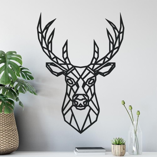 Geometric polygonal stag head - geometric,