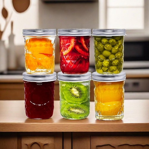 Glass mason jars with metal - mason,