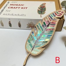 DIY Mosaic Craft Kit, Mosaic Feather Art Crafts Making Kit for Kids & Adults