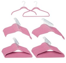 The JOY Huggable Hangers 100-piece Anti-Microbial ~Pink/Chrome Clean Boss Set