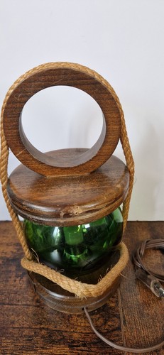 Vintage fishing bouy lamp - vintage,