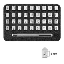 37Pcs 6MM Leather Alphabet Letter Metal Punch Logo Embossing Craft Tools Stamp