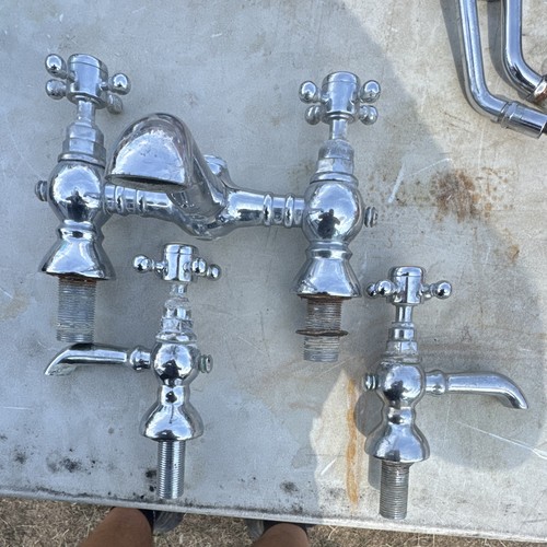 Vintage chrome bath taps and - chrome,
