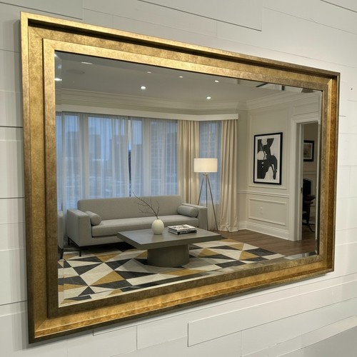 Large antique gold mirror - large,