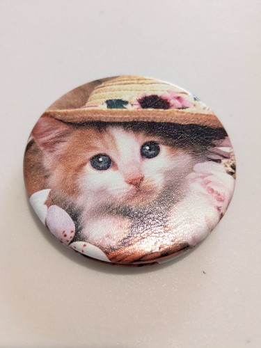 Handheld make mirror cat - make,