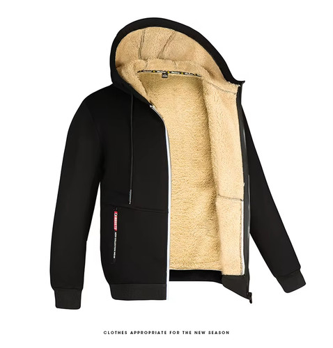 Faux lambswool coat thick warm - faux,